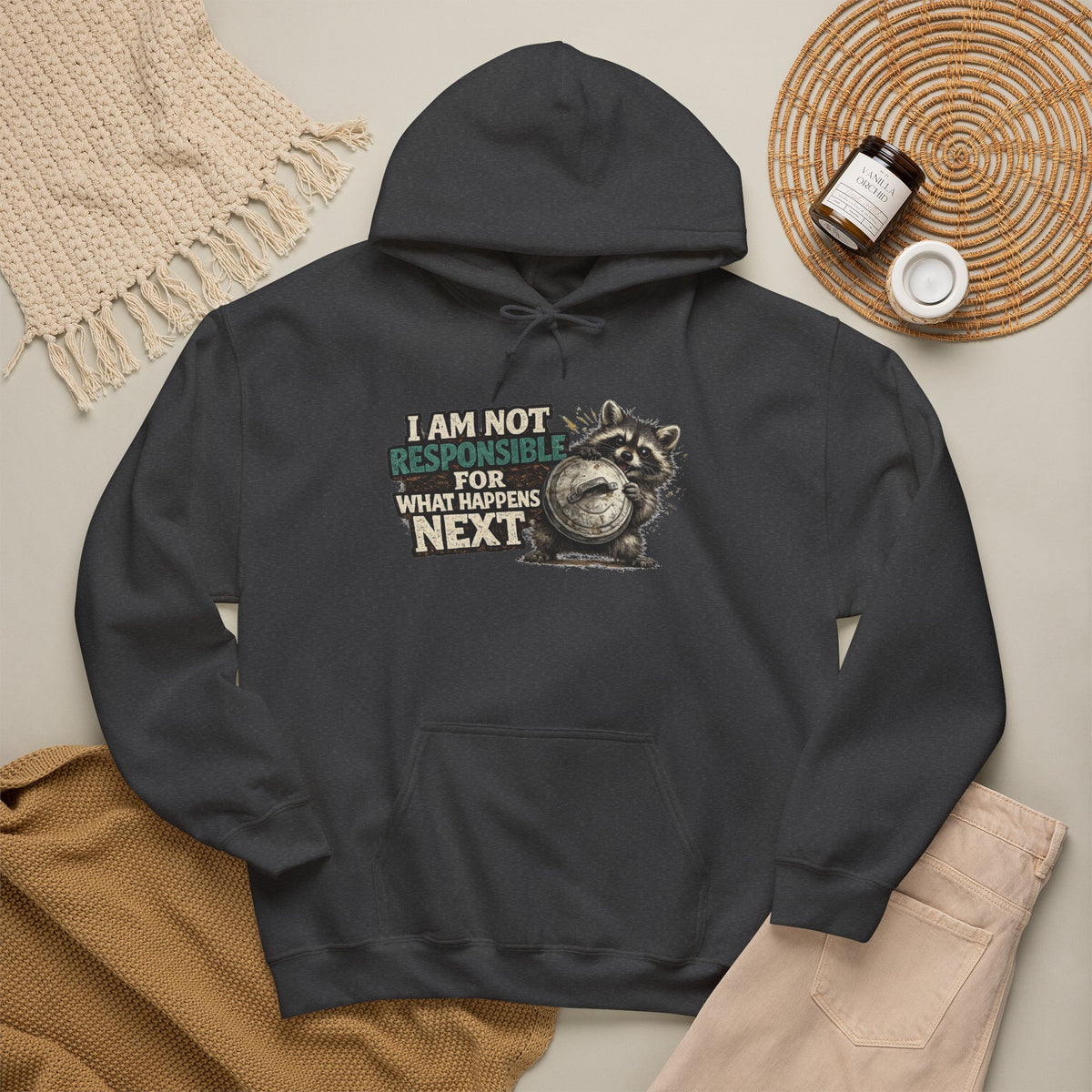 Not Responsible Raccoon Hooded Sweatshirt