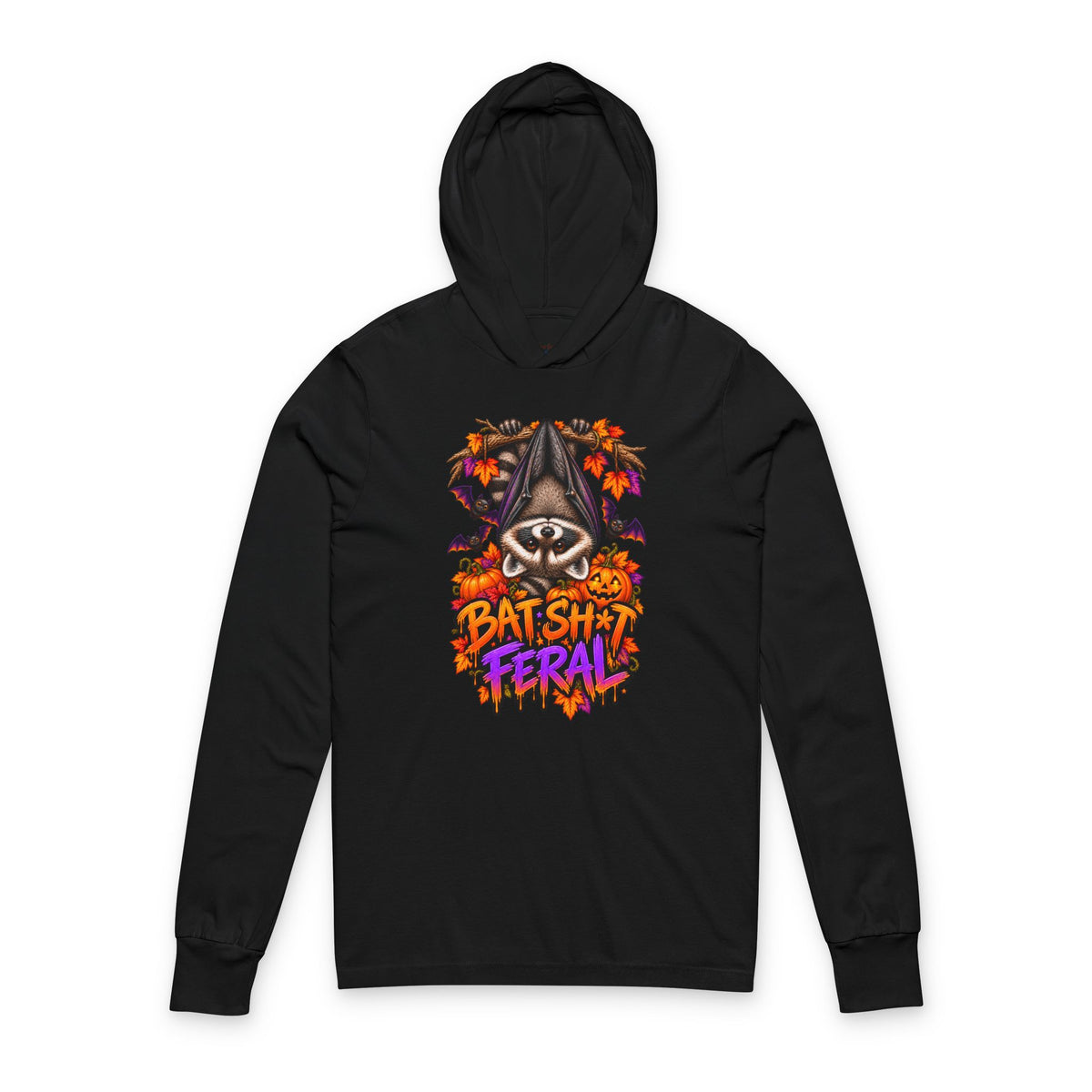 Batty Raccoon Hooded Long Sleeve Tee