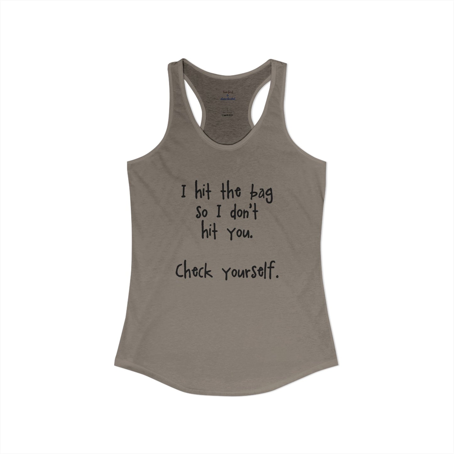 "Check Yourself" Kickboxing Racerback Tank