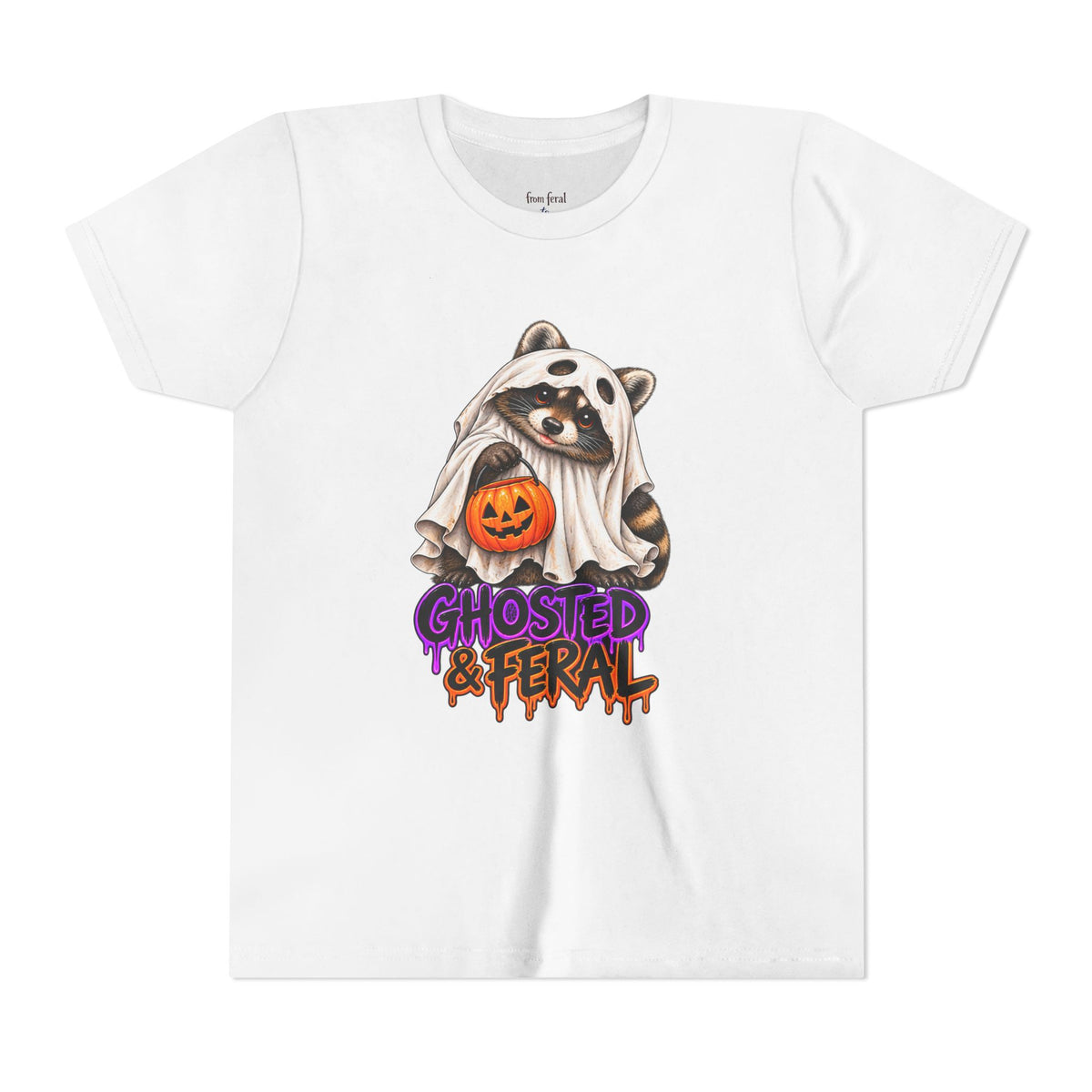 Ghosted Youth Tee — Raccoon Kids Tshirt