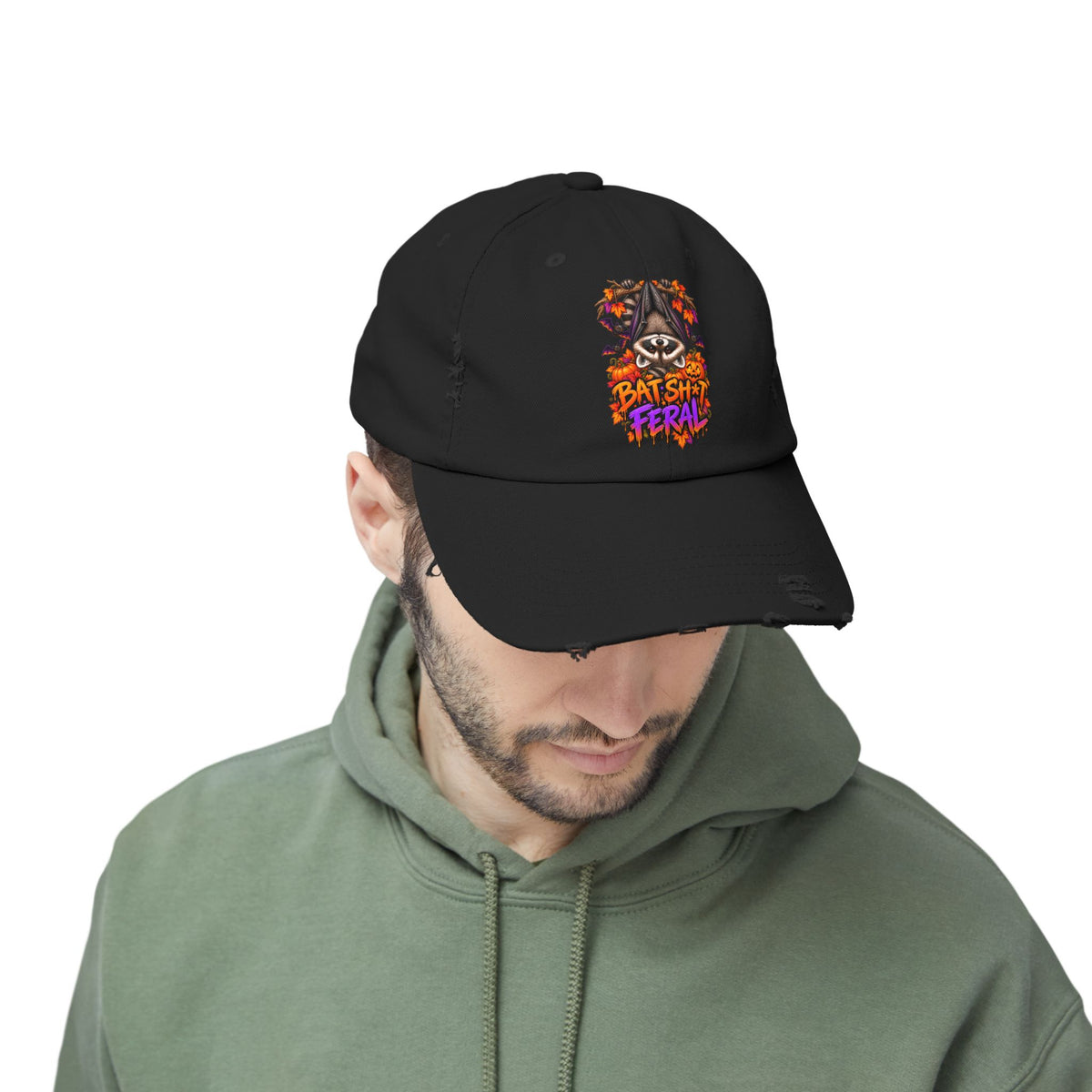 Batty Raccoon Distressed Baseball Hat