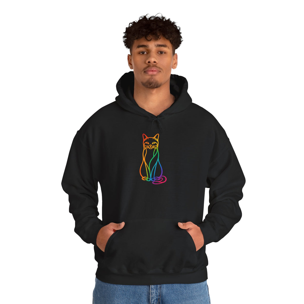 Rainbow Cat Hooded Sweatshirt