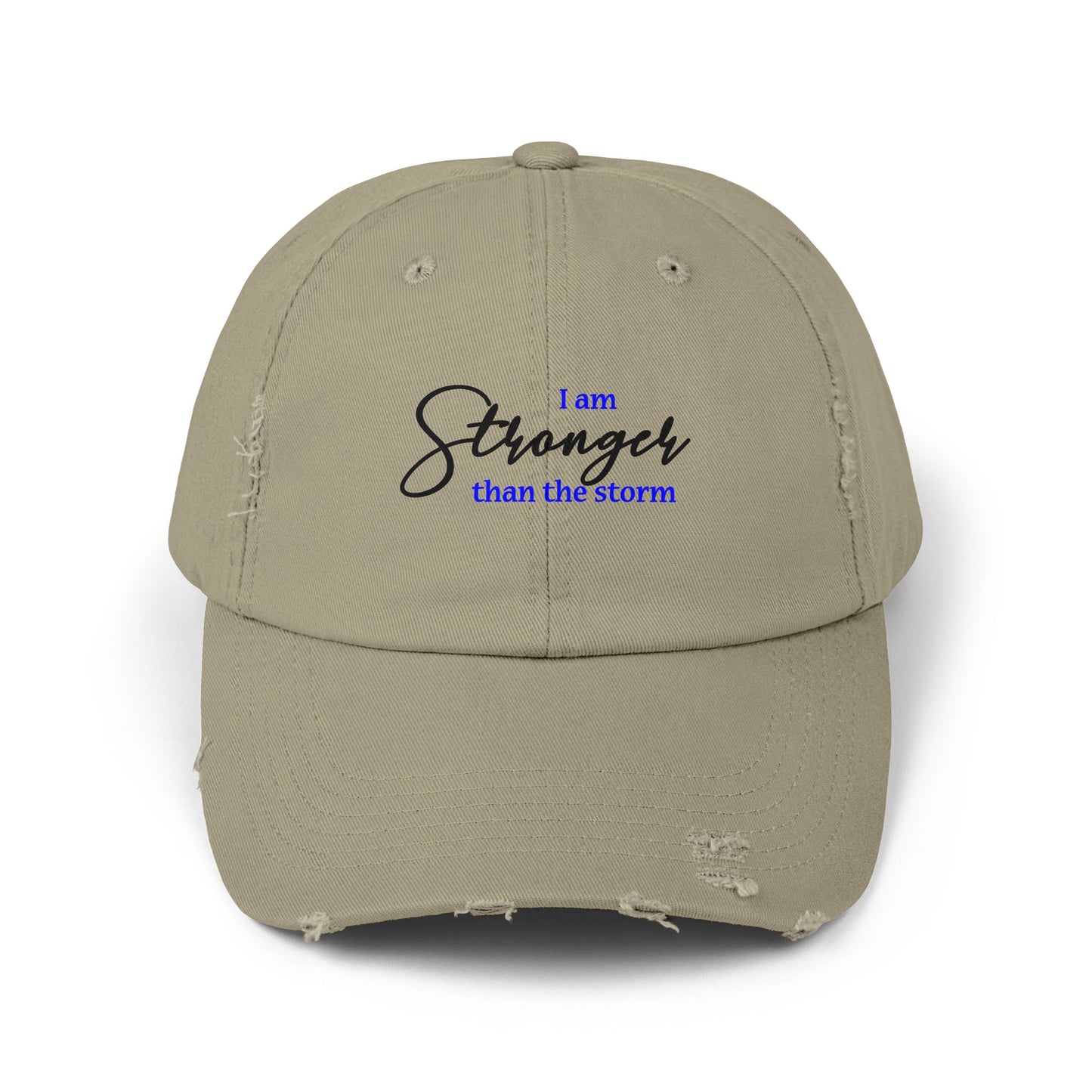 "Stronger" Distressed Cap —  Funny Truth Hat