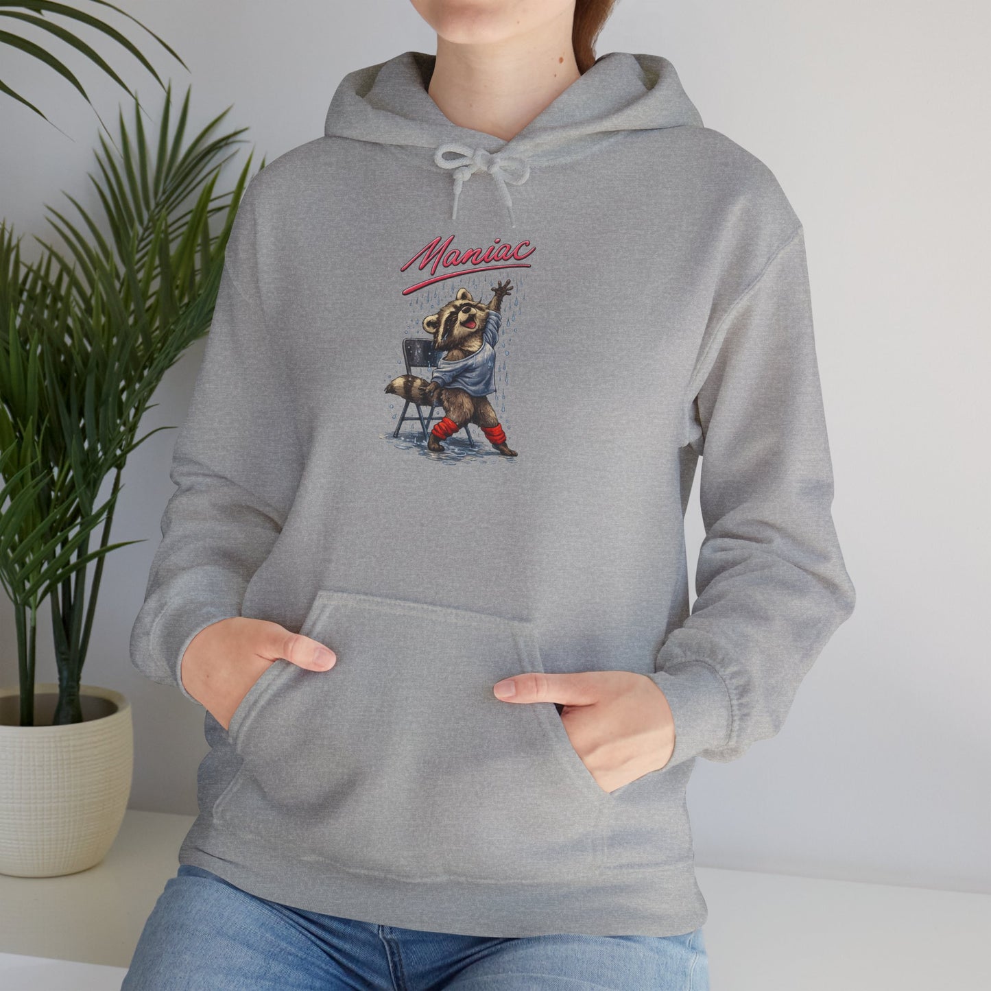 Dancing Raccoon "Maniac" Hooded Sweatshirt