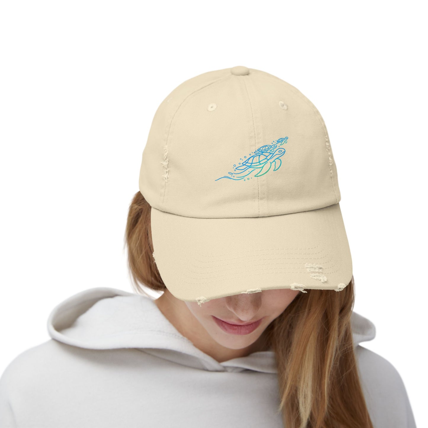Swimming Sea Turtles | Distressed Cap