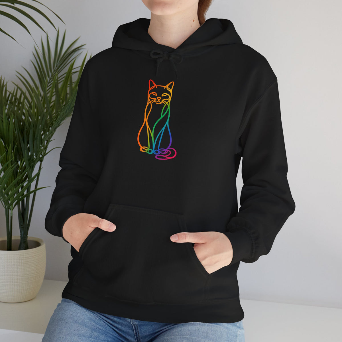 Rainbow Cat Hooded Sweatshirt