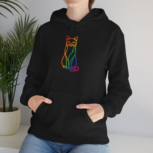 Rainbow Cat Hooded Sweatshirt