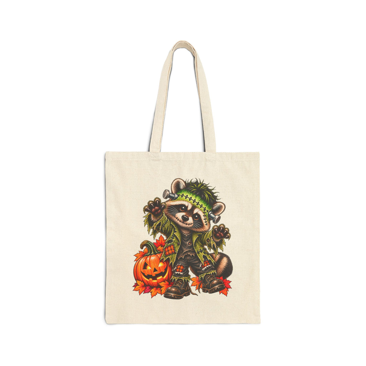 Halloween Frankenstein Raccoon Tote Bag