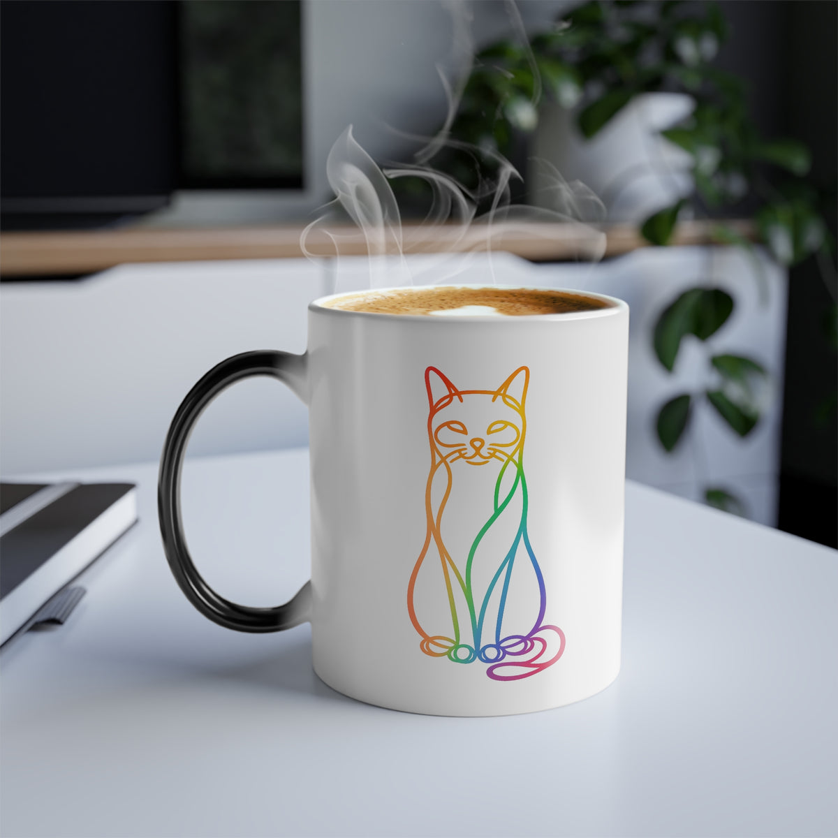 Rainbow Cat Color-Changing Mug  11 oz