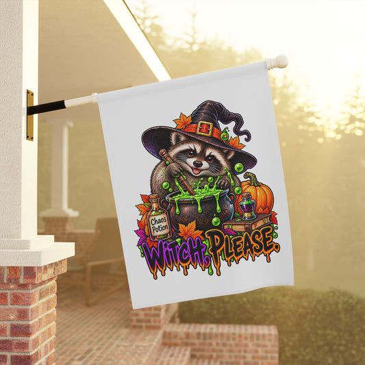 Witch, Please. Raccoon Garden Flag