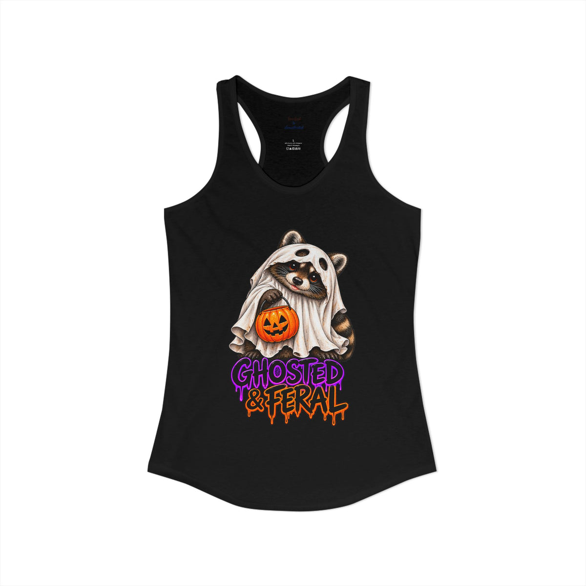 Ghosted Raccoon Racerback Tank