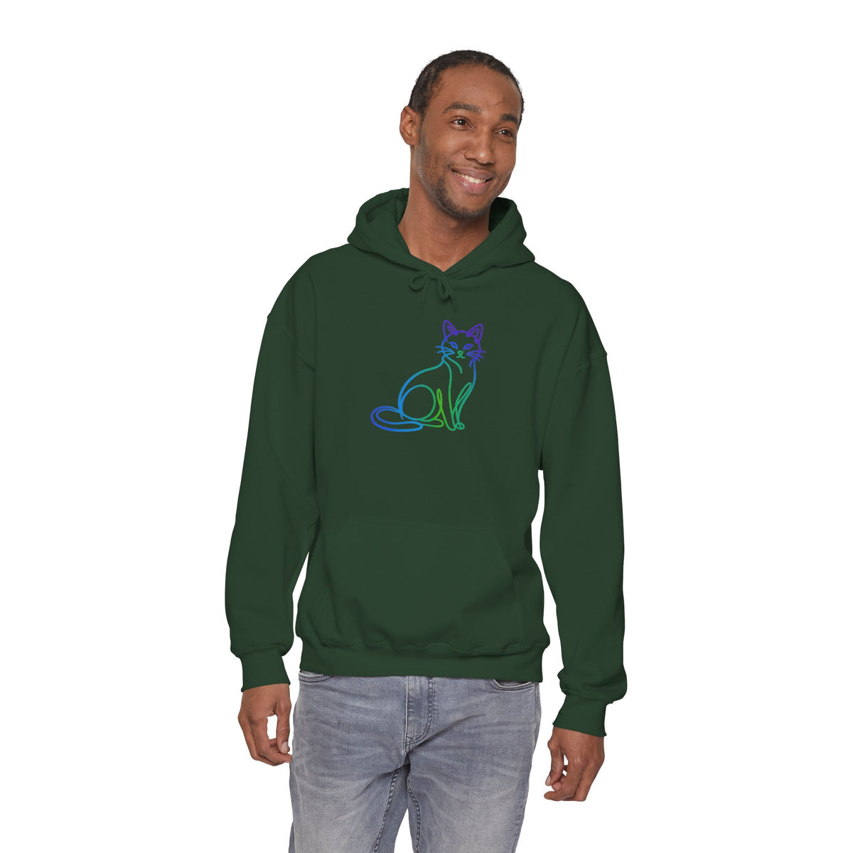 Northern Lights Cat Hooded Sweatshirt