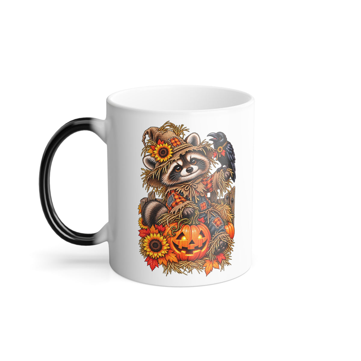 Scarecrow Raccoon Color-Changing Mug  11 oz