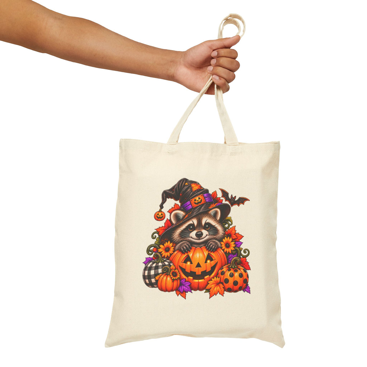 Halloween Raccoon Tote Bag