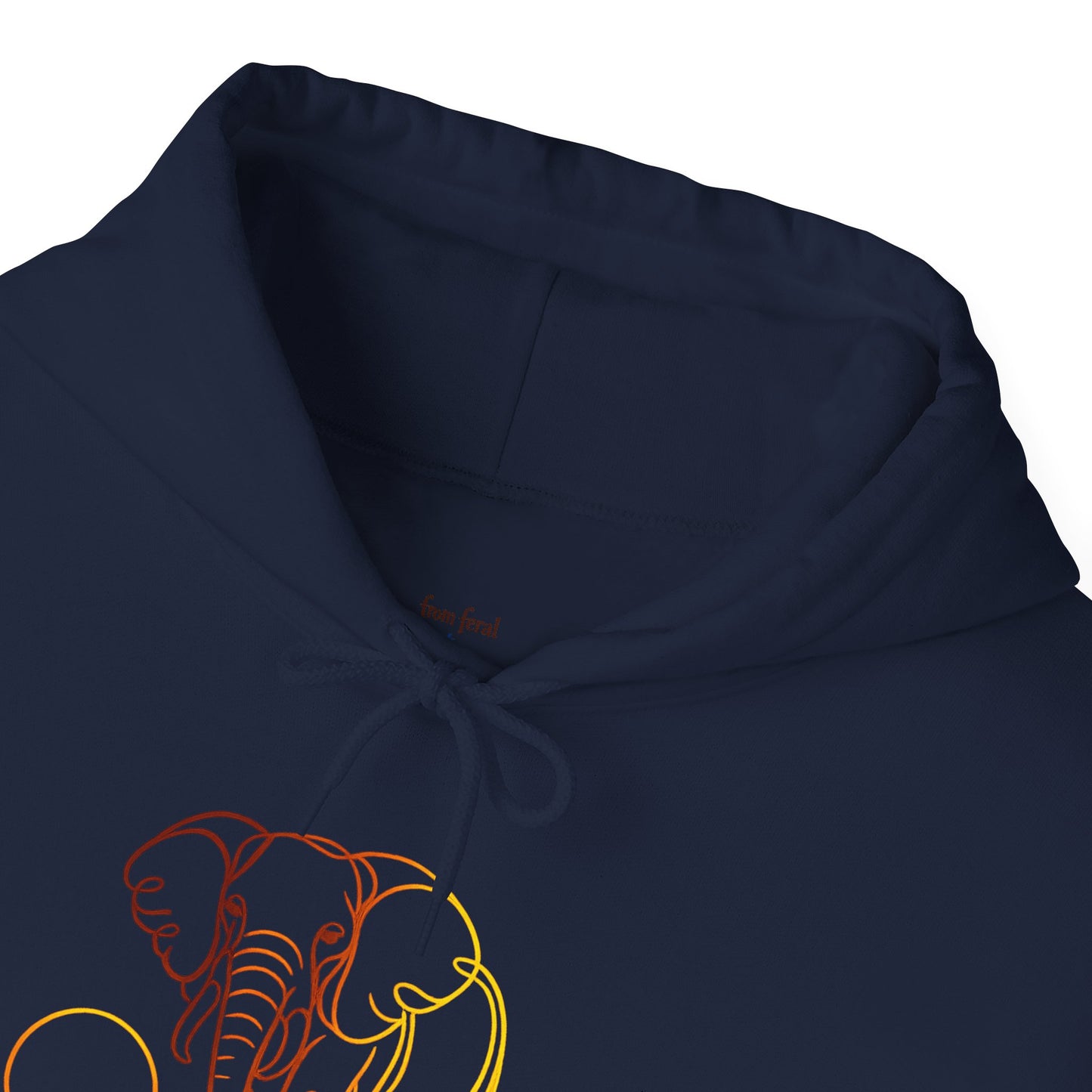 Elephant Sunset Hoodie — Minimal Safari Graphic Hooded Sweatshirt