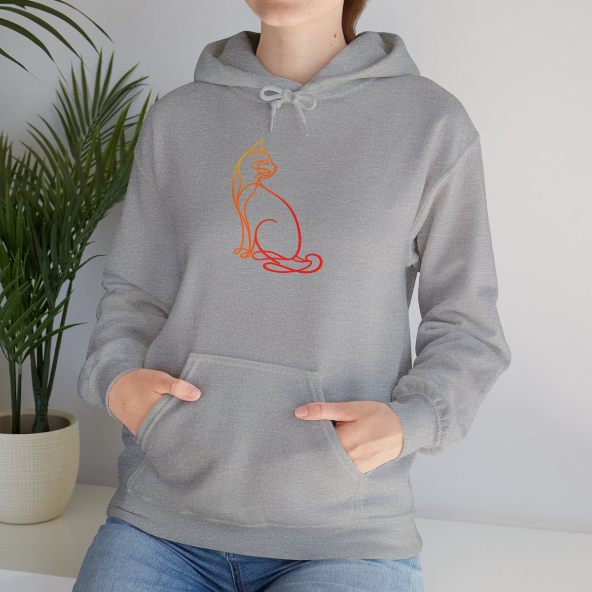 Sunrise Cat Hooded Sweatshirt
