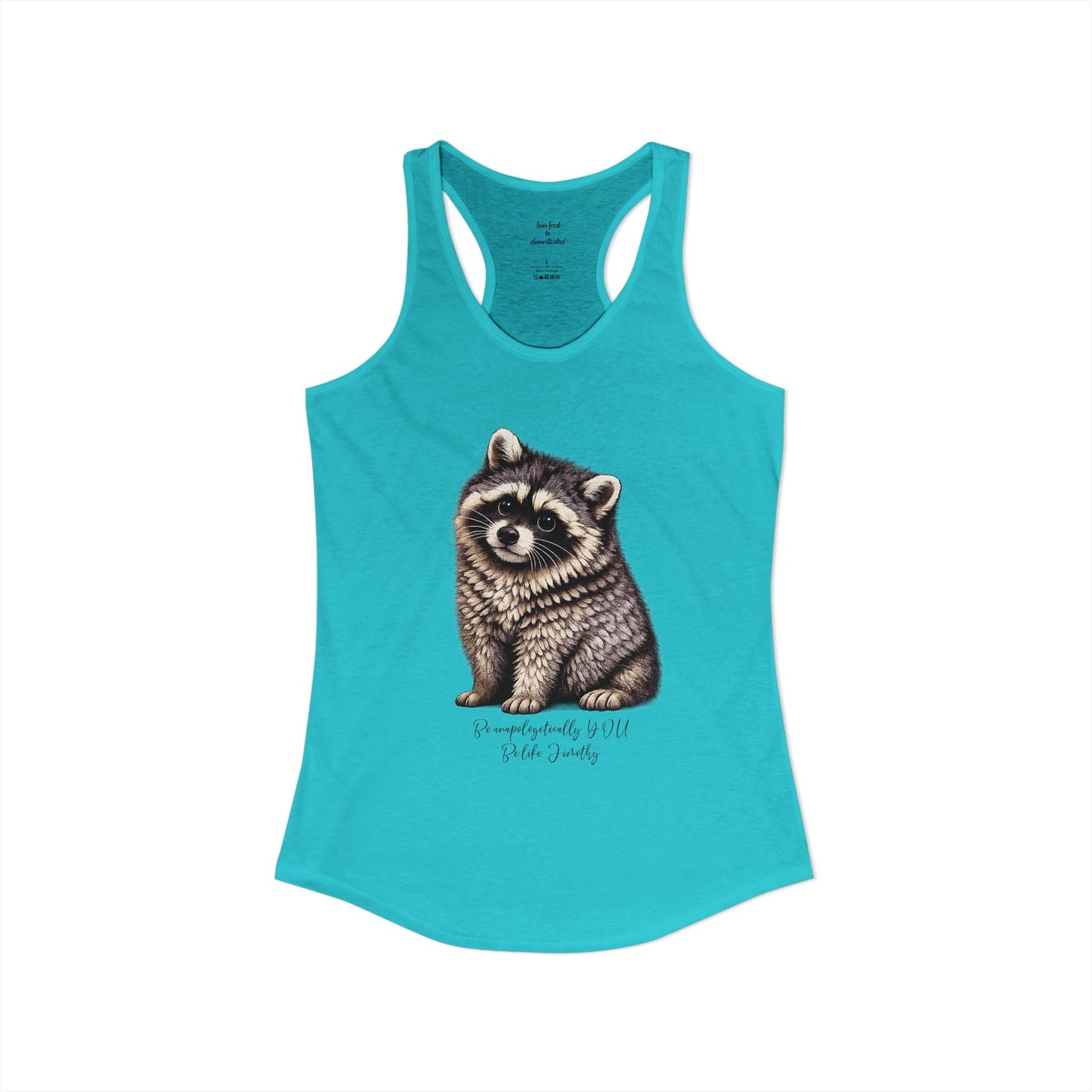 Jimothy The Raccoon Racerback Tank