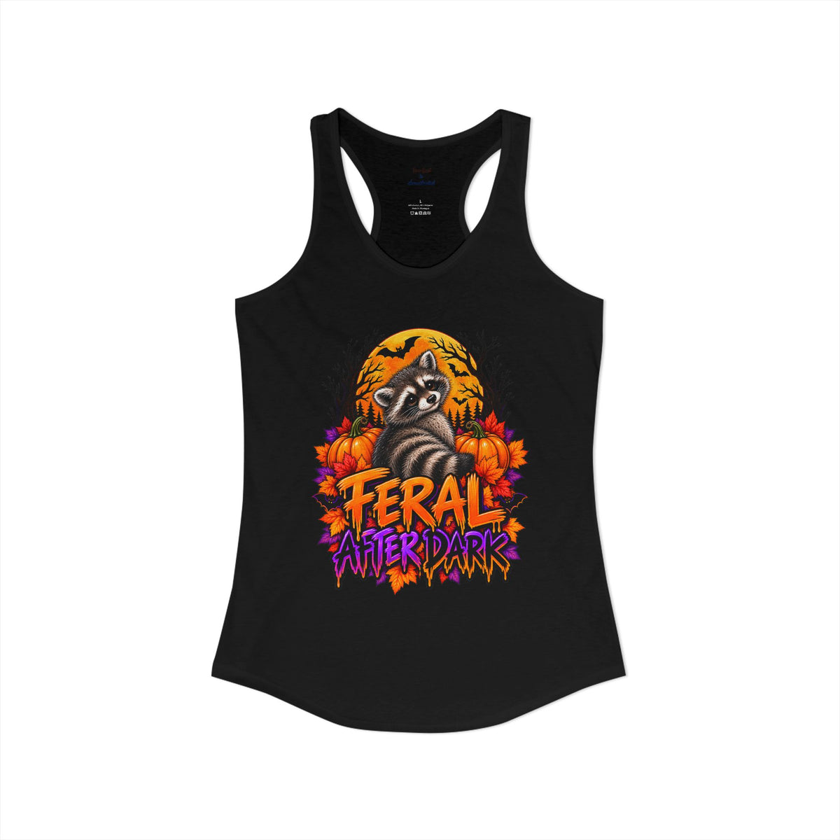 After Dark Raccoon Racerback Tank