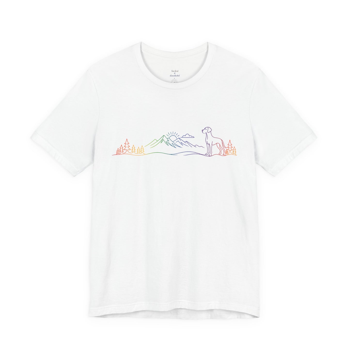 Natural- Eared Great Dane Wild Lines T-Shirt