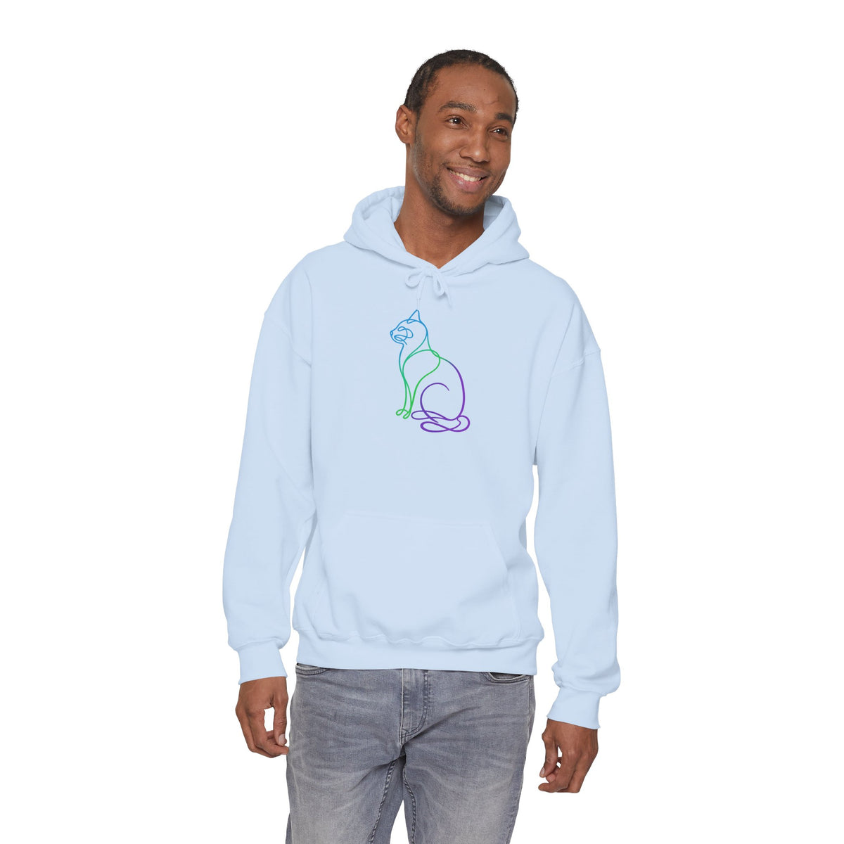 Northern Lights Cat Hooded Sweatshirt