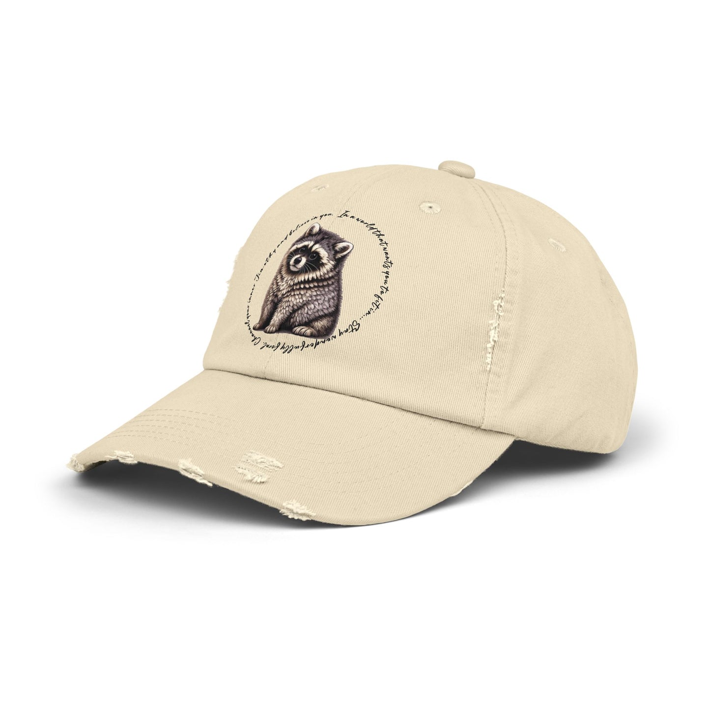 Jimothy The Raccoon Distressed Cap —  Inspirational, Viral Sensation