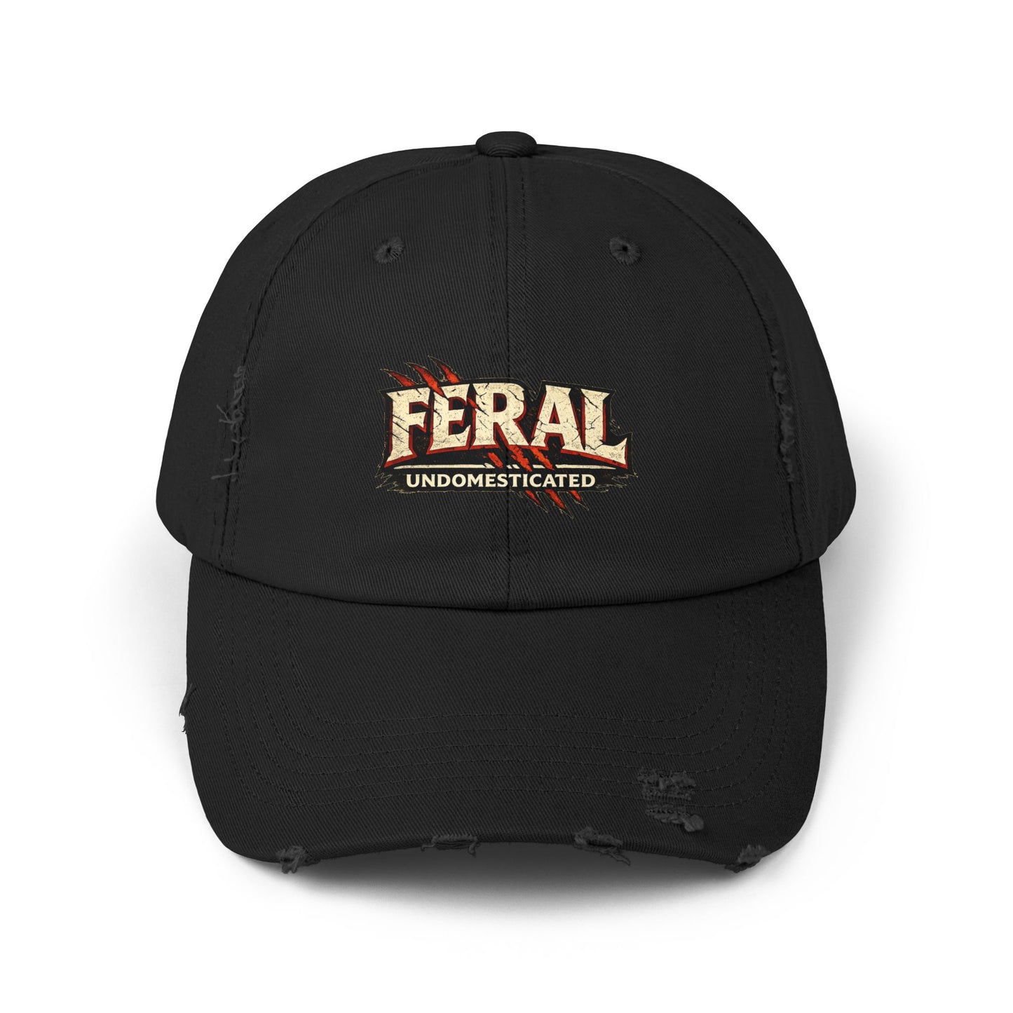"Feral" Distressed Cap —  Funny Truth Hat