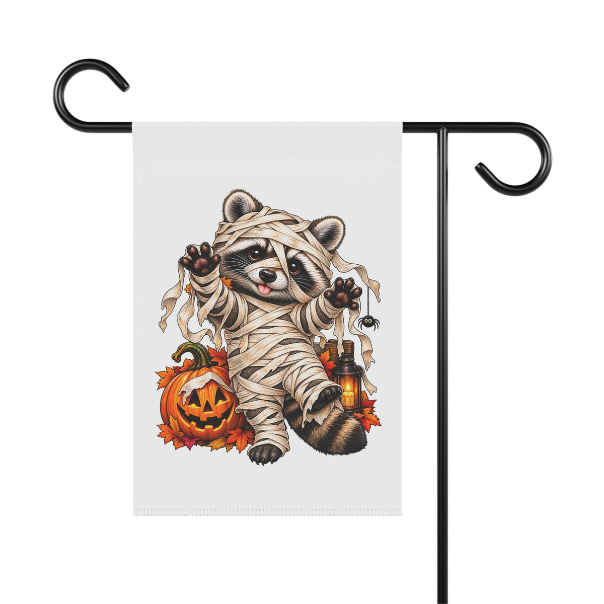 Halloween Mummy Raccoon Garden Flag