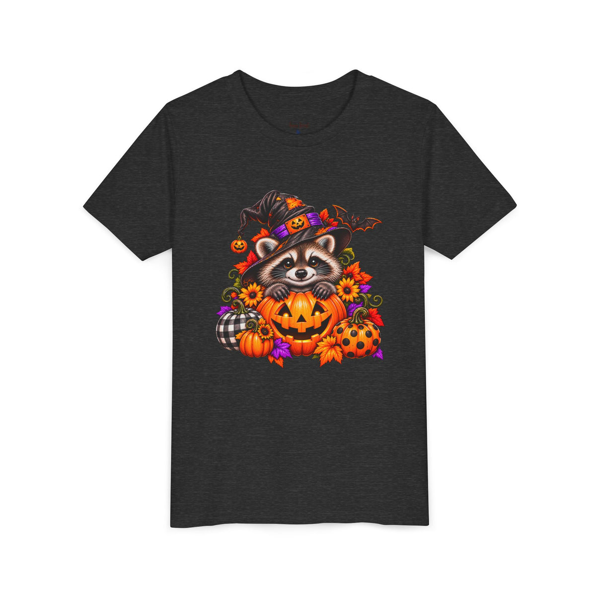Halloween Youth Tee — Raccoon Kids Tshirt