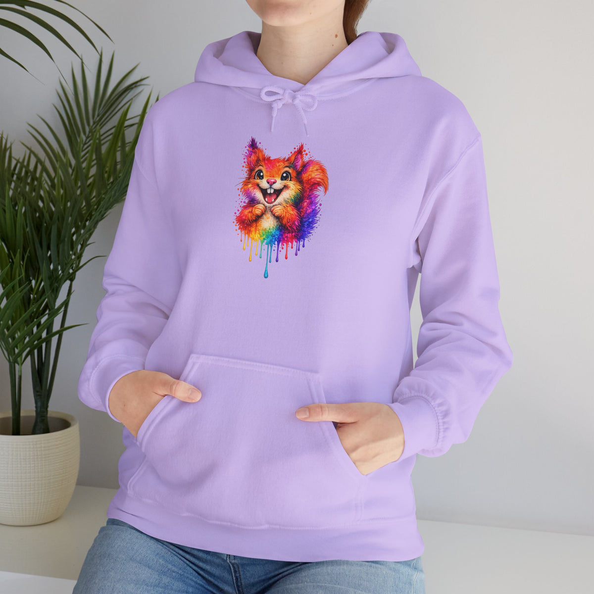 Watercolor Squirrel Hooded Sweatshirt