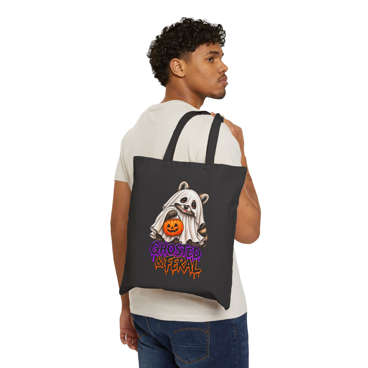 Ghosted Raccoon Tote Bag