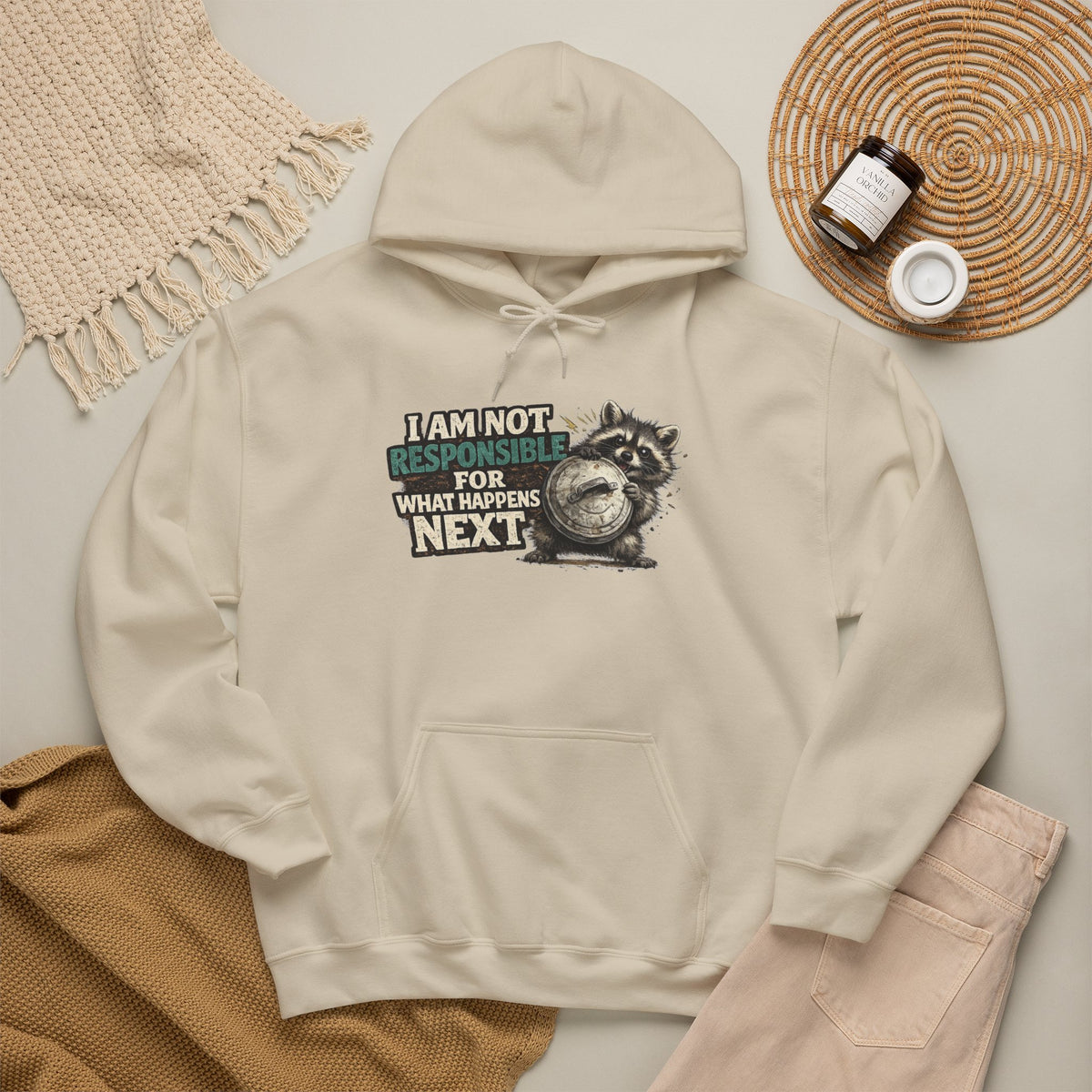 Not Responsible Raccoon Hooded Sweatshirt