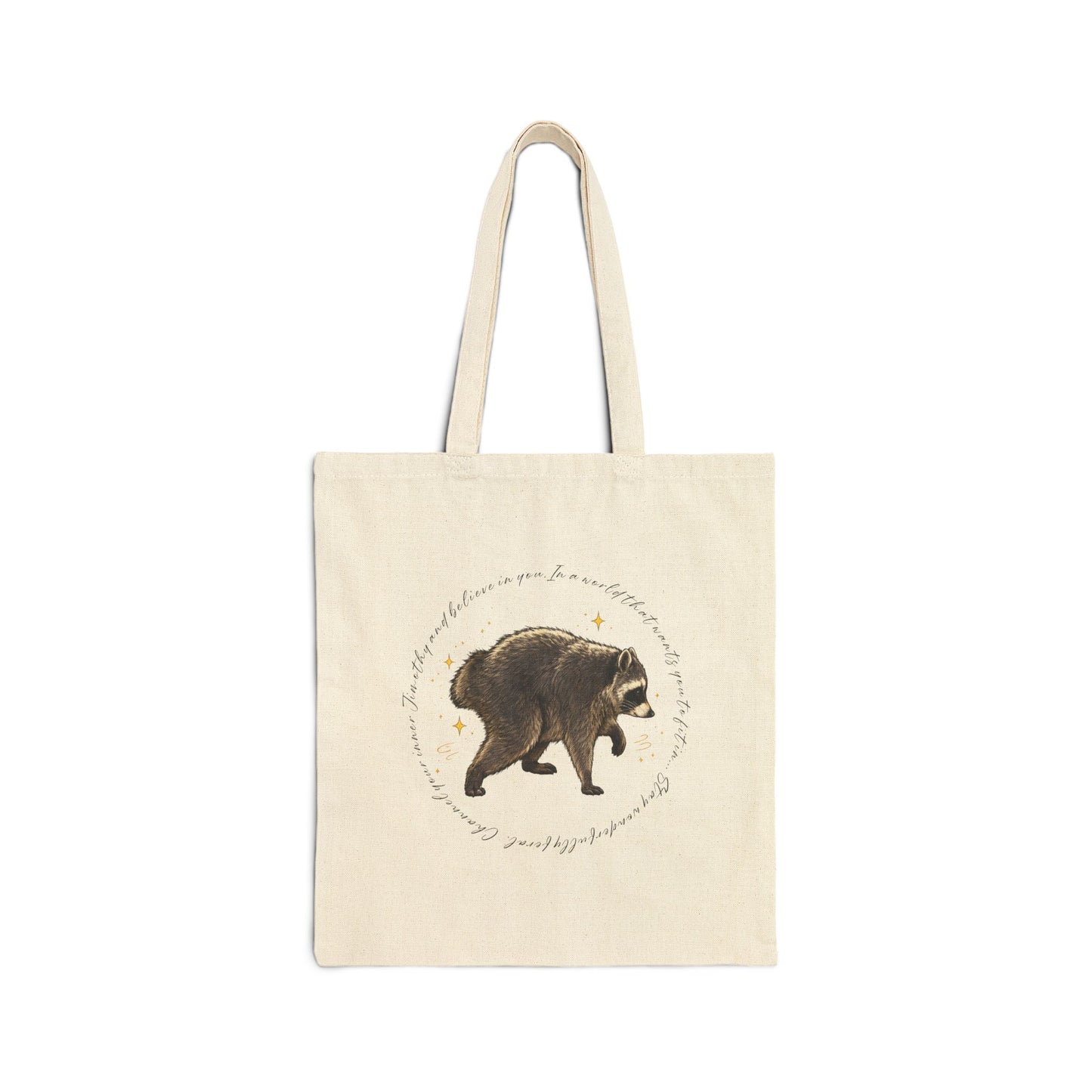 Jimothy The Raccoon Inspirational Tote Bag