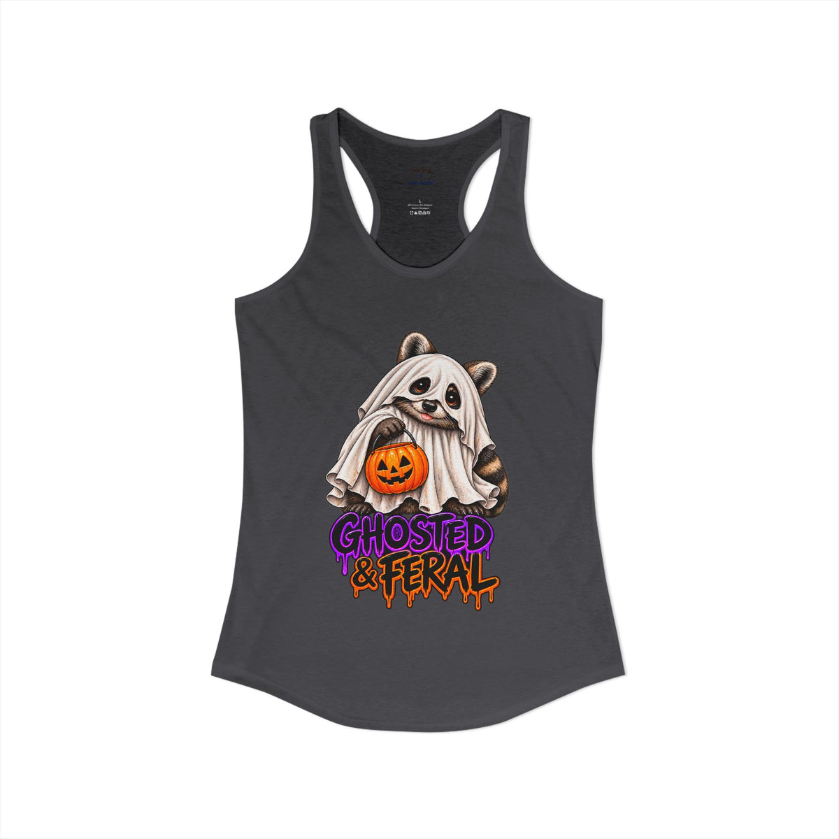 Ghosted Raccoon Racerback Tank