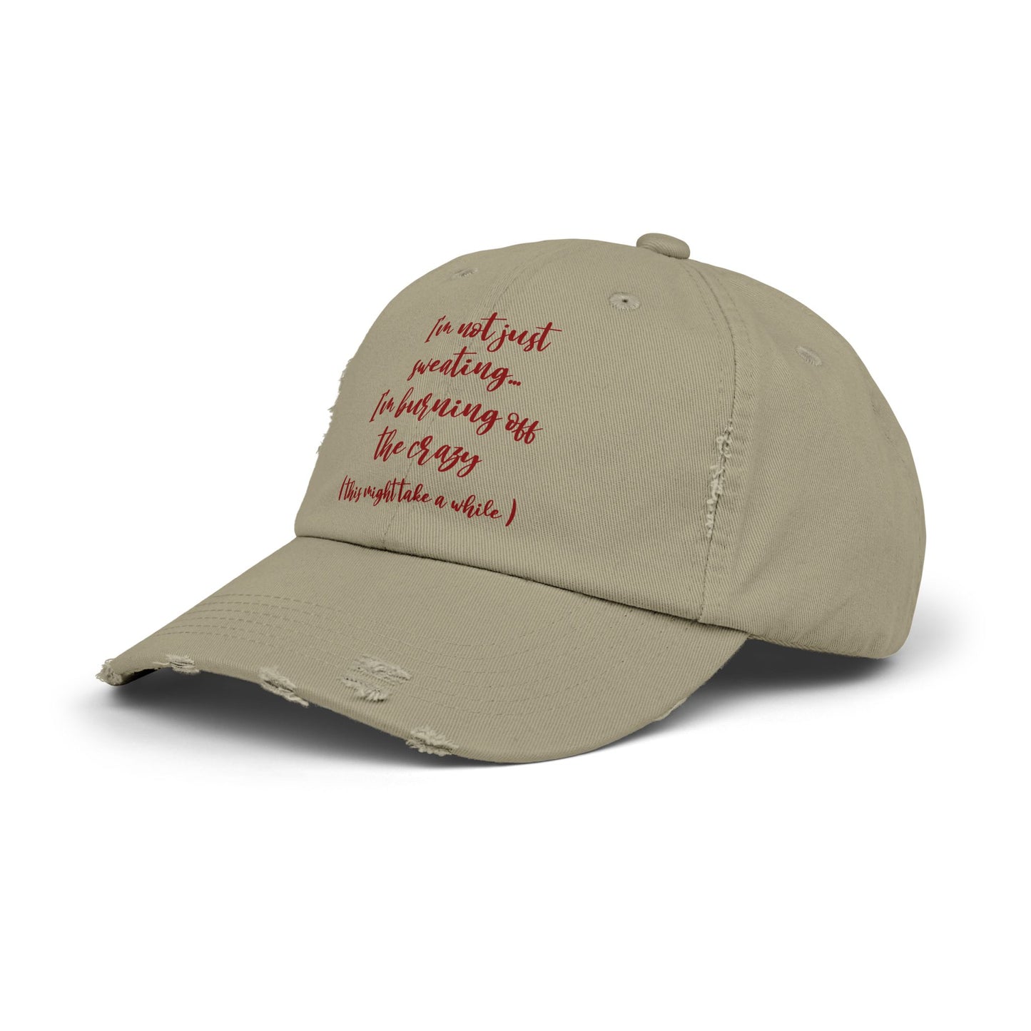 "Sweating" Distressed Cap —  Funny Truth Hat