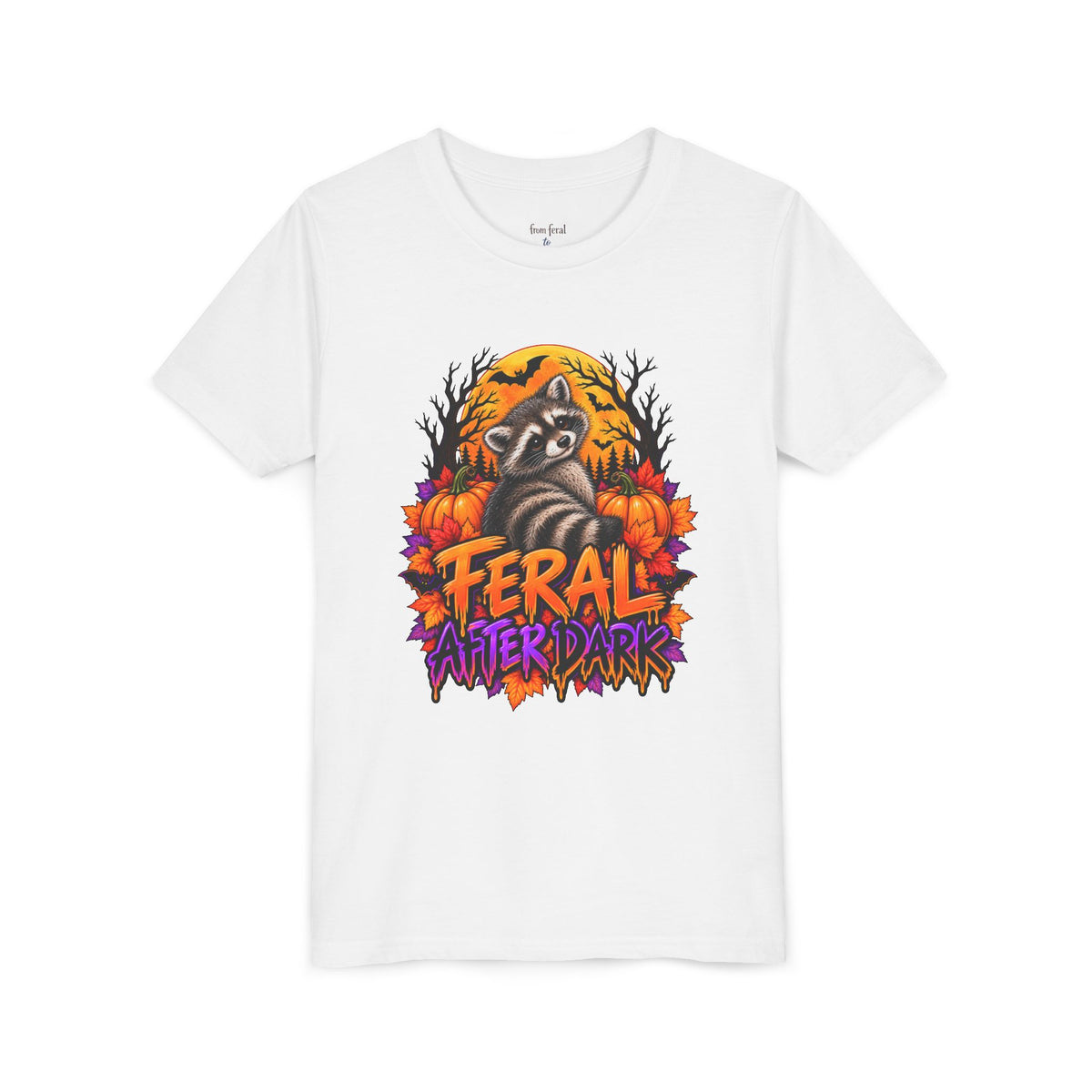 After Dark Coon Youth Tee — Raccoon Kids Tshirt