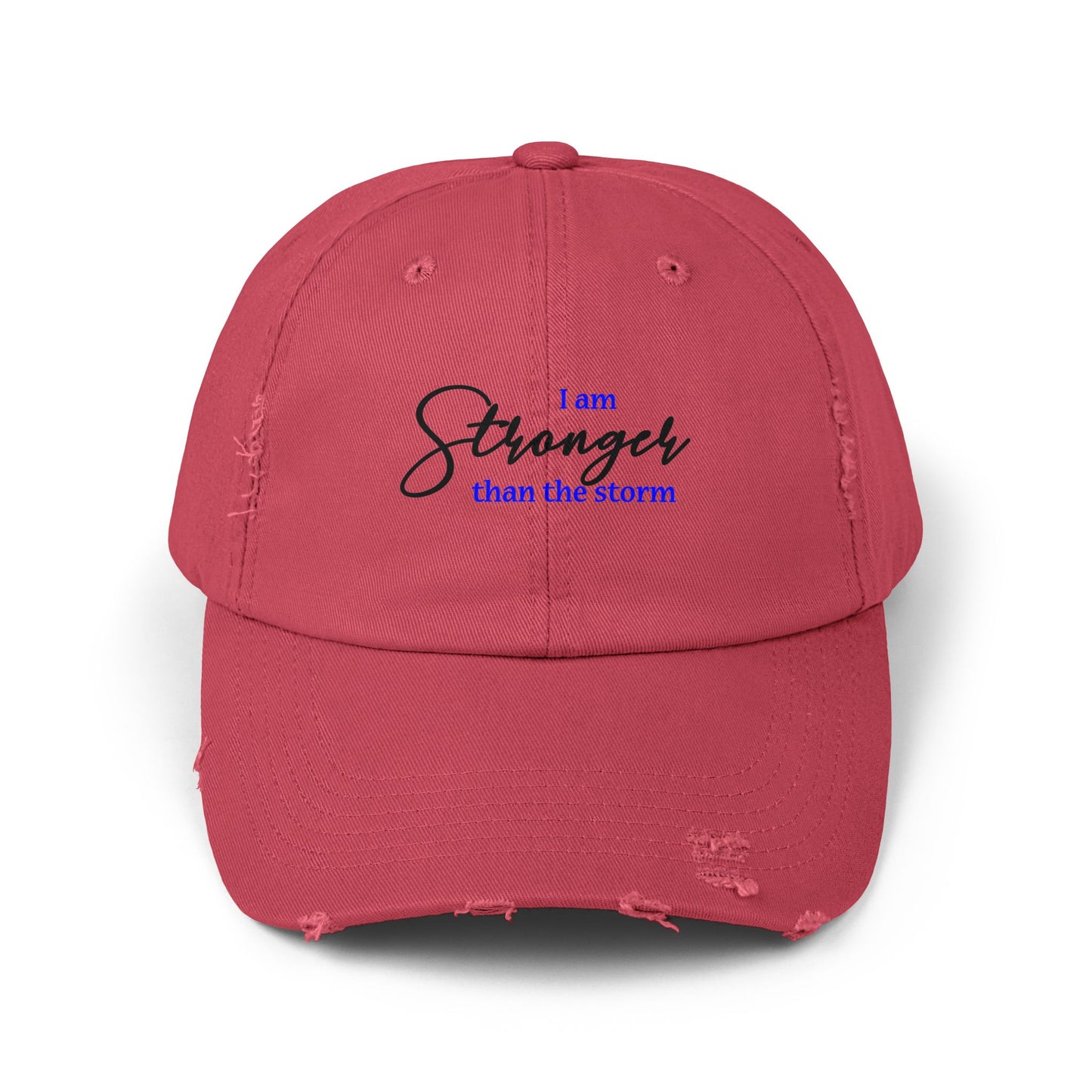 "Stronger" Distressed Cap —  Funny Truth Hat