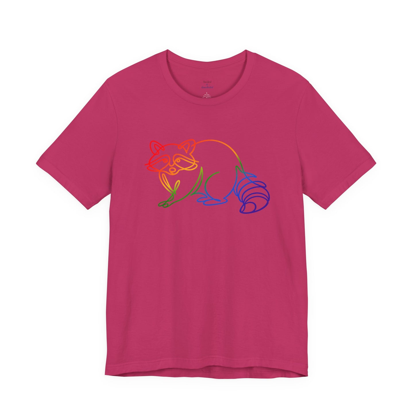 Raccoon Tee — Minimal Line Raccoon Scenic Graphic T-Shirt