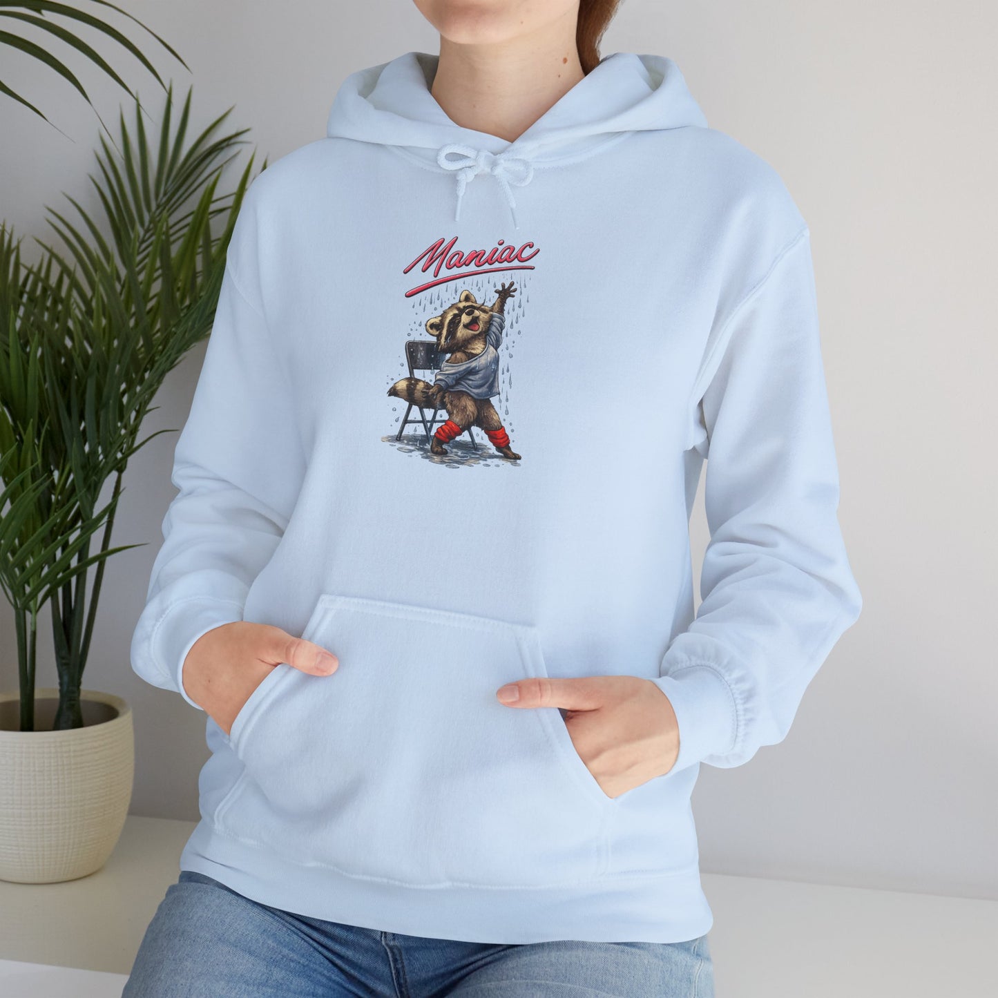 Dancing Raccoon "Maniac" Hooded Sweatshirt