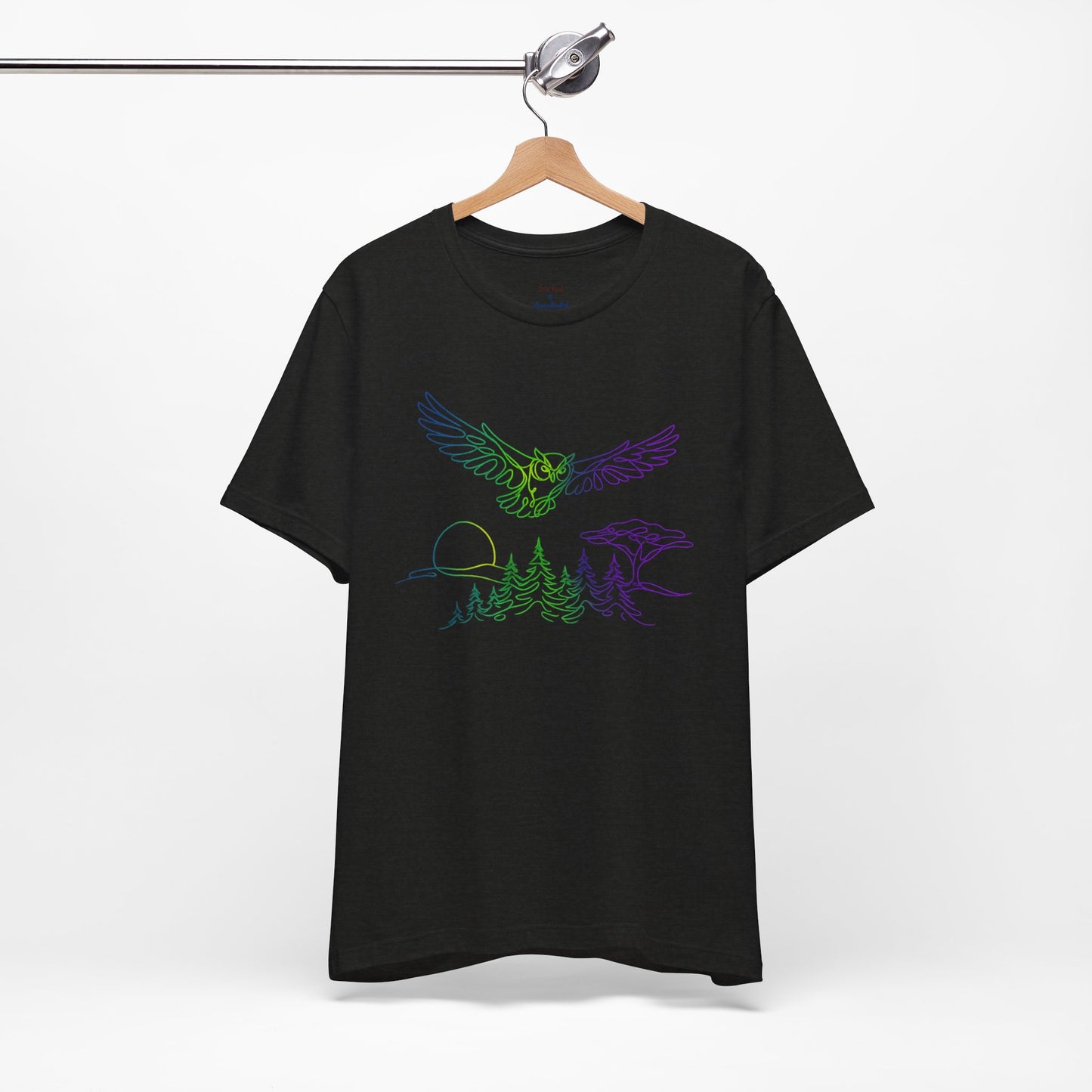Owl | Colorful Line-Work T-Shirt