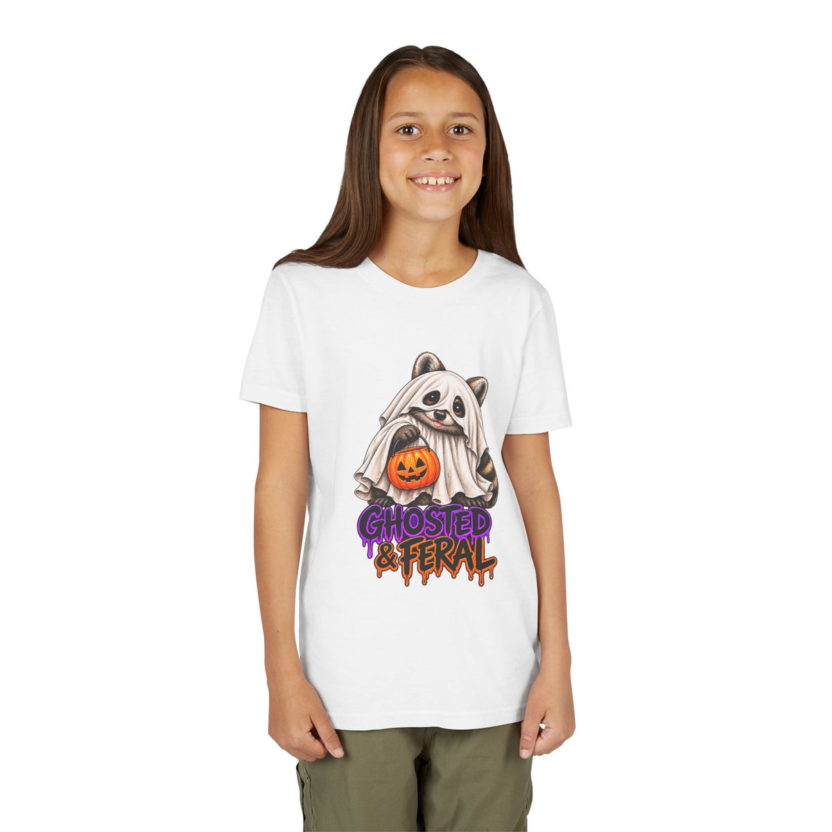 Ghosted Youth Tee — Raccoon Kids Tshirt