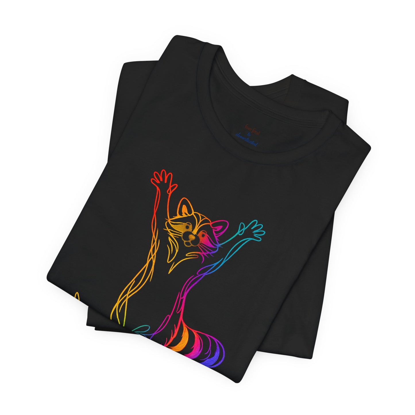 Raccoon Tee — Minimal Line Raccoon Scenic Graphic T-Shirt