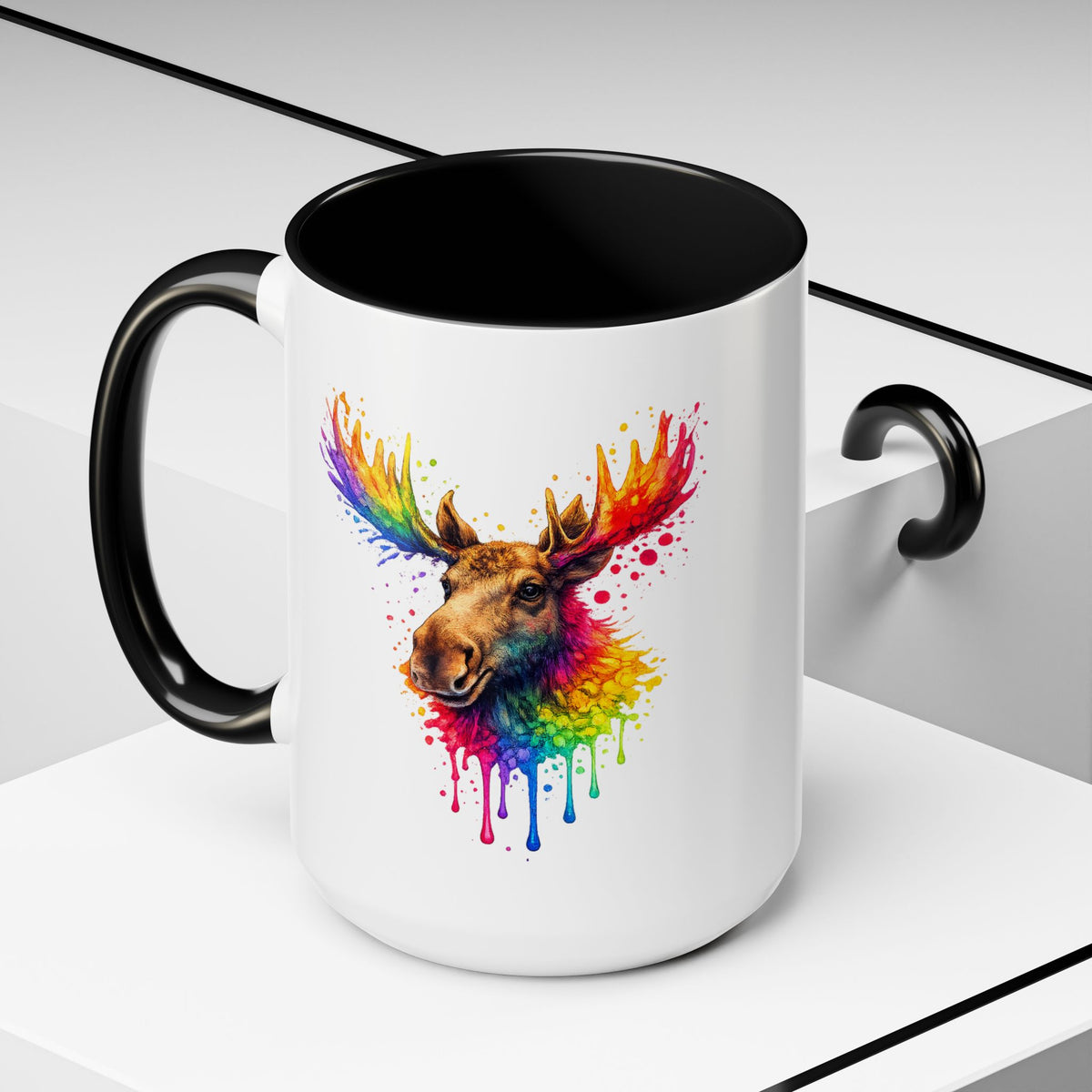 Watercolor Moose Coffee Mug  (11/15oz)