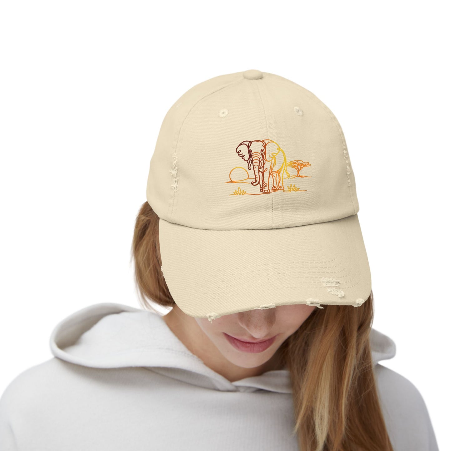 Safari Elephant | Distressed Cap