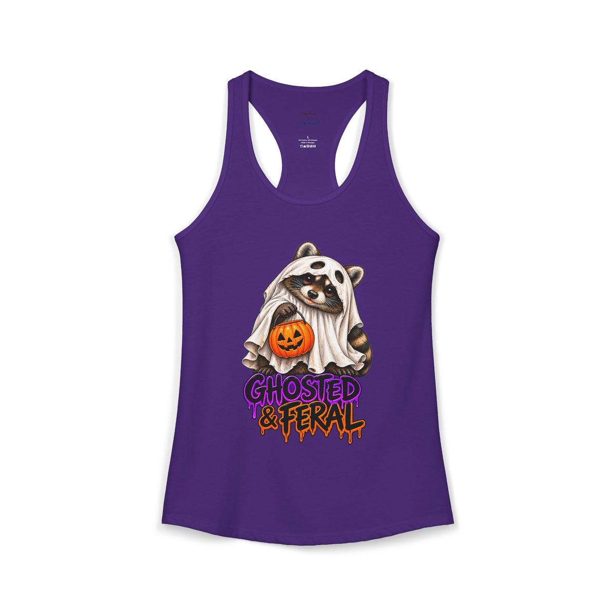 Ghosted Raccoon Racerback Tank