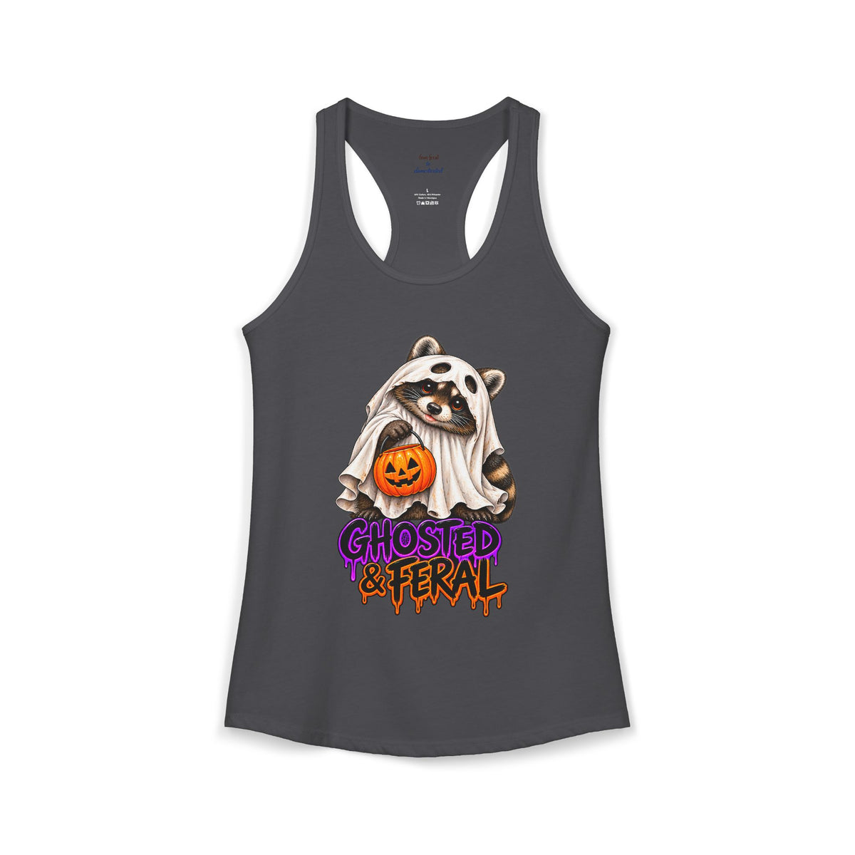 Ghosted Raccoon Racerback Tank