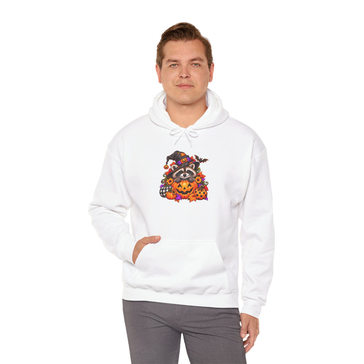 Halloween Raccoon Hooded Sweatshirt