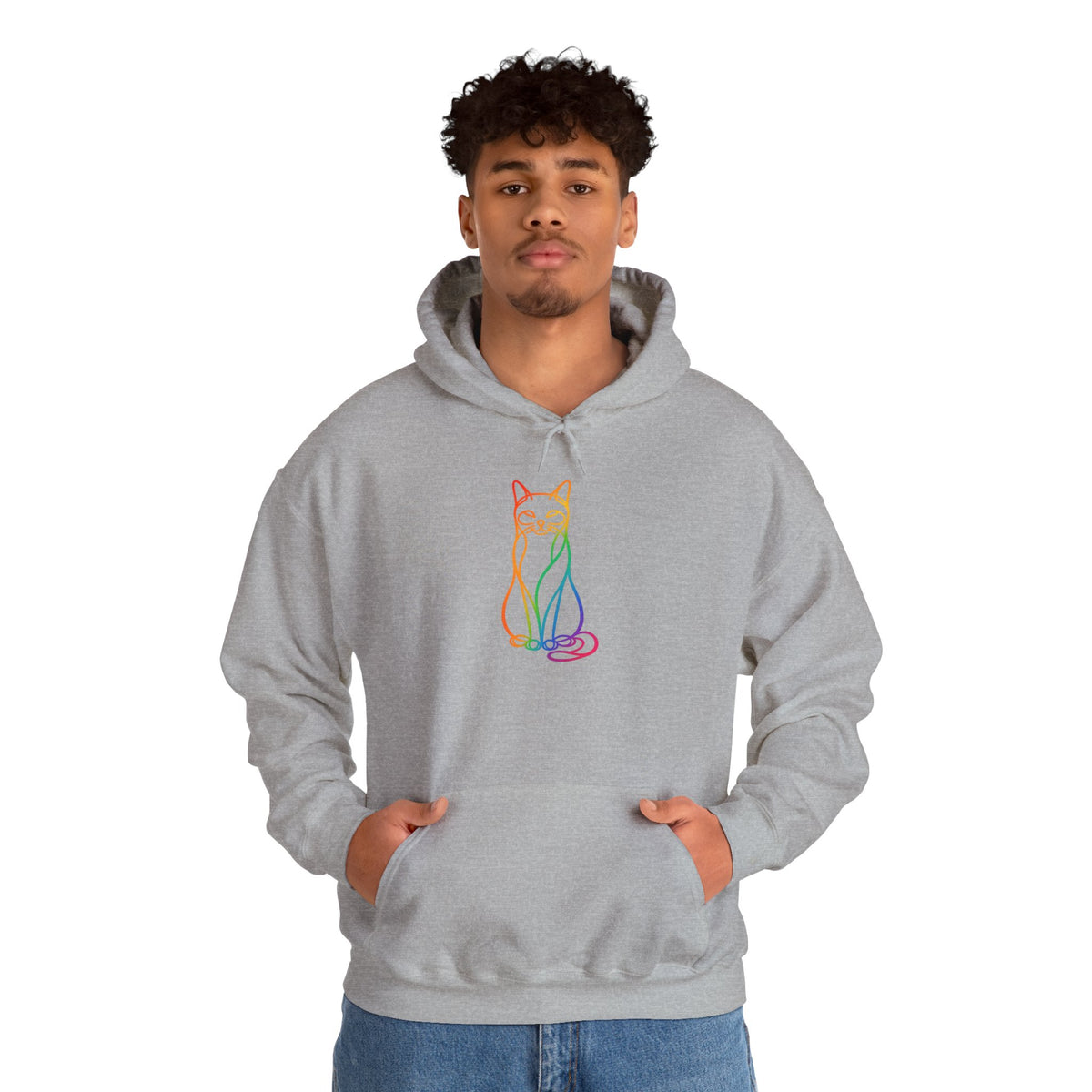 Rainbow Cat Hooded Sweatshirt