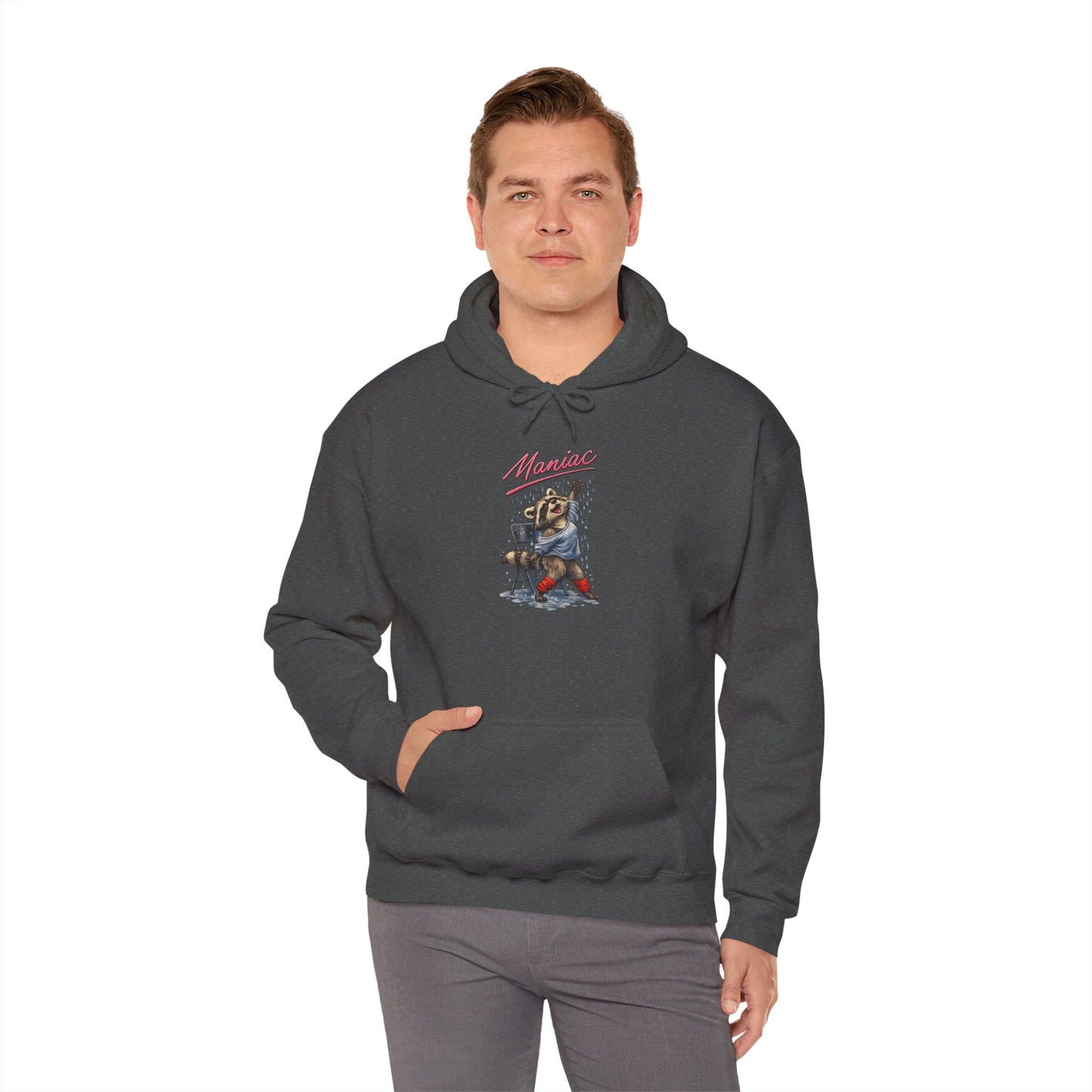 Dancing Raccoon "Maniac" Hooded Sweatshirt