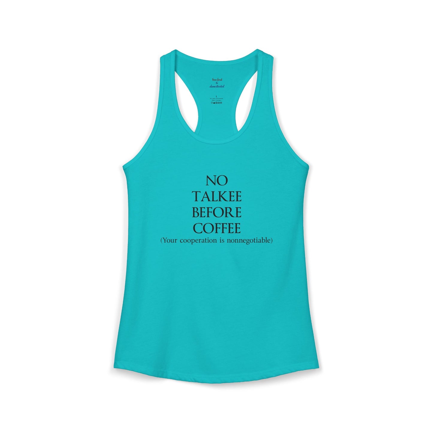 No Talkee Racerback Tank