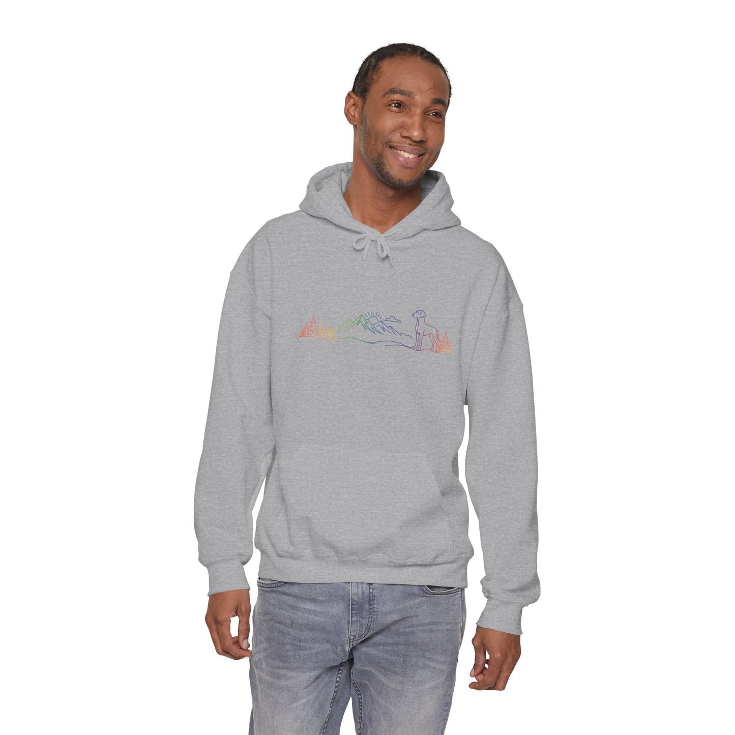 Great Dane, natural eared, Hoodie